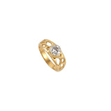 Gold Cactus Solitaire Ring