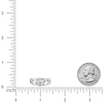 silver cactus solitaire ring with ruler for size