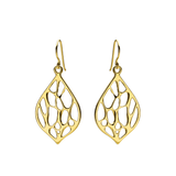 Medium Silver Pointed Teardrop Cactus Earrings