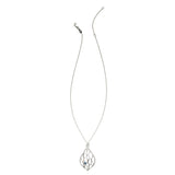 Medium Pointed Teardrop Cactus Necklace with Gemstone