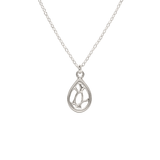 Small Silver Teardrop Cactus Necklace