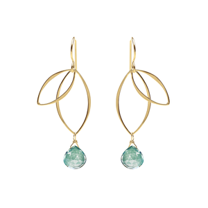 Ella Petal Earrings with Gemstones