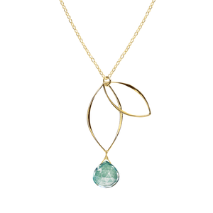 Ella Petal Necklace with Gemstone