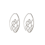 pair of cactus hoop earrings on white background