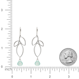 Ella Silver Mini Fuchsia Flower Earrings with Gemstones