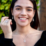Small Silver Teardrop Cactus Necklace