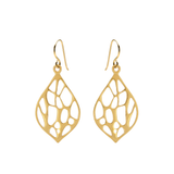 Gold Medium Pointed Teardrop Cactus Earrings