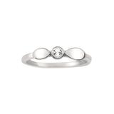 Silver Helicopter Seed Ring with Gemstone
