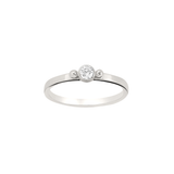 Silver Birthstone Ring with Accent Balls