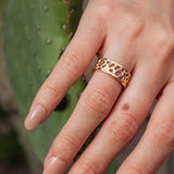 Gold Cactus Band Ring