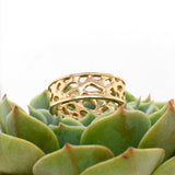 Gold Cactus Band Ring