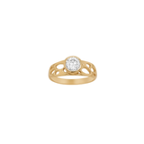 Gold Cactus Solitaire Ring