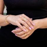 Gold Slender Band Cactus Ring