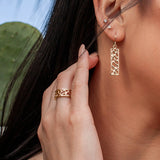 Gold Cactus Band Ring