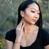 Gold Vermeil Medium Teardrop Cactus Earrings