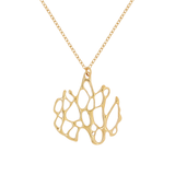 Gold Medium Organic Circle Cactus Necklace