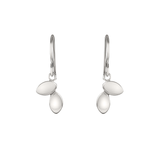 Silver Two Leaf Earrings