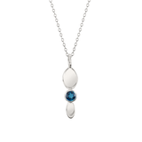 Silver Helicopter Seed and Gemstone Necklace