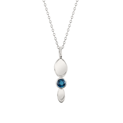 Silver Helicopter Seed and Gemstone Necklace