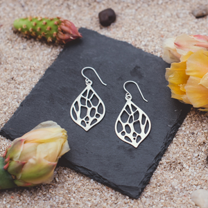 Medium Pointed Teardrop Cactus Earrings