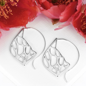 Medium Pointed Teardrop Cactus Hoop Earrings