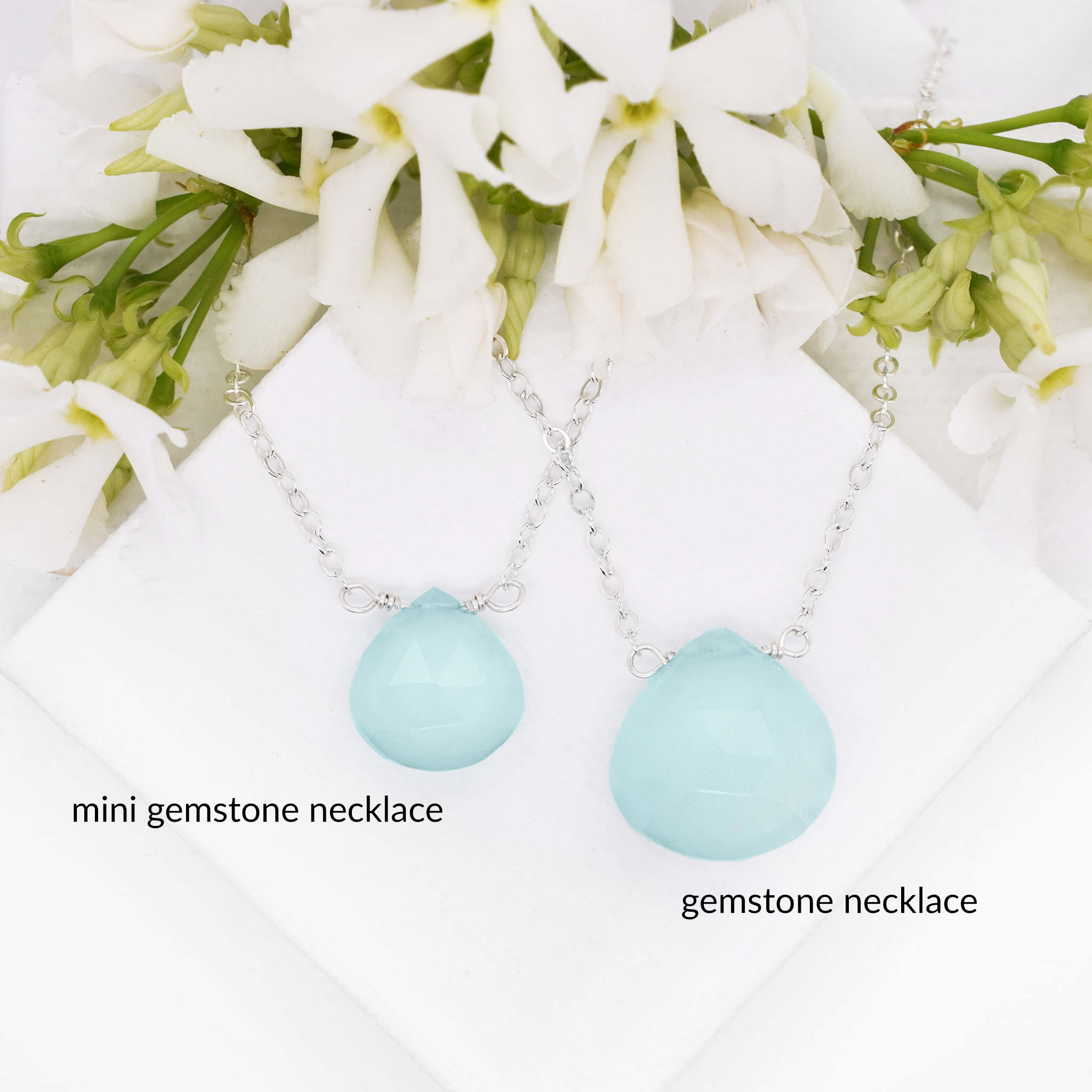 Ella Mini Gemstone Necklace | Lila Clare Jewelry