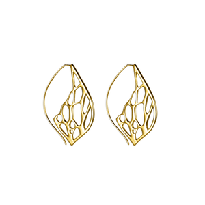 Medium Pointed Teardrop Cactus Hoop Earrings