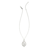 Medium Silver Pointed Teardrop Cactus Necklace