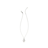 Small Silver Pointed Teardrop Cactus Necklace