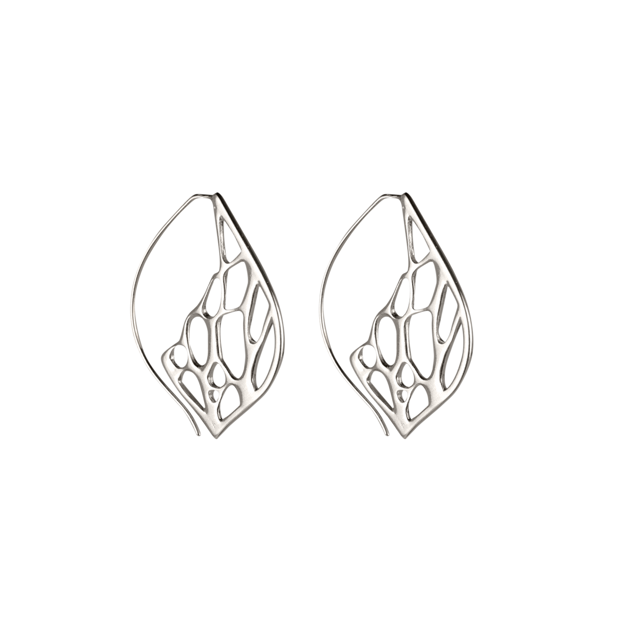 Medium Pointed Teardrop Cactus Hoop Earrings