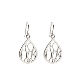 Medium Silver Teardrop Cactus Earrings