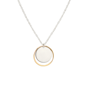 Celena Medium Gold & Silver Disc Necklace