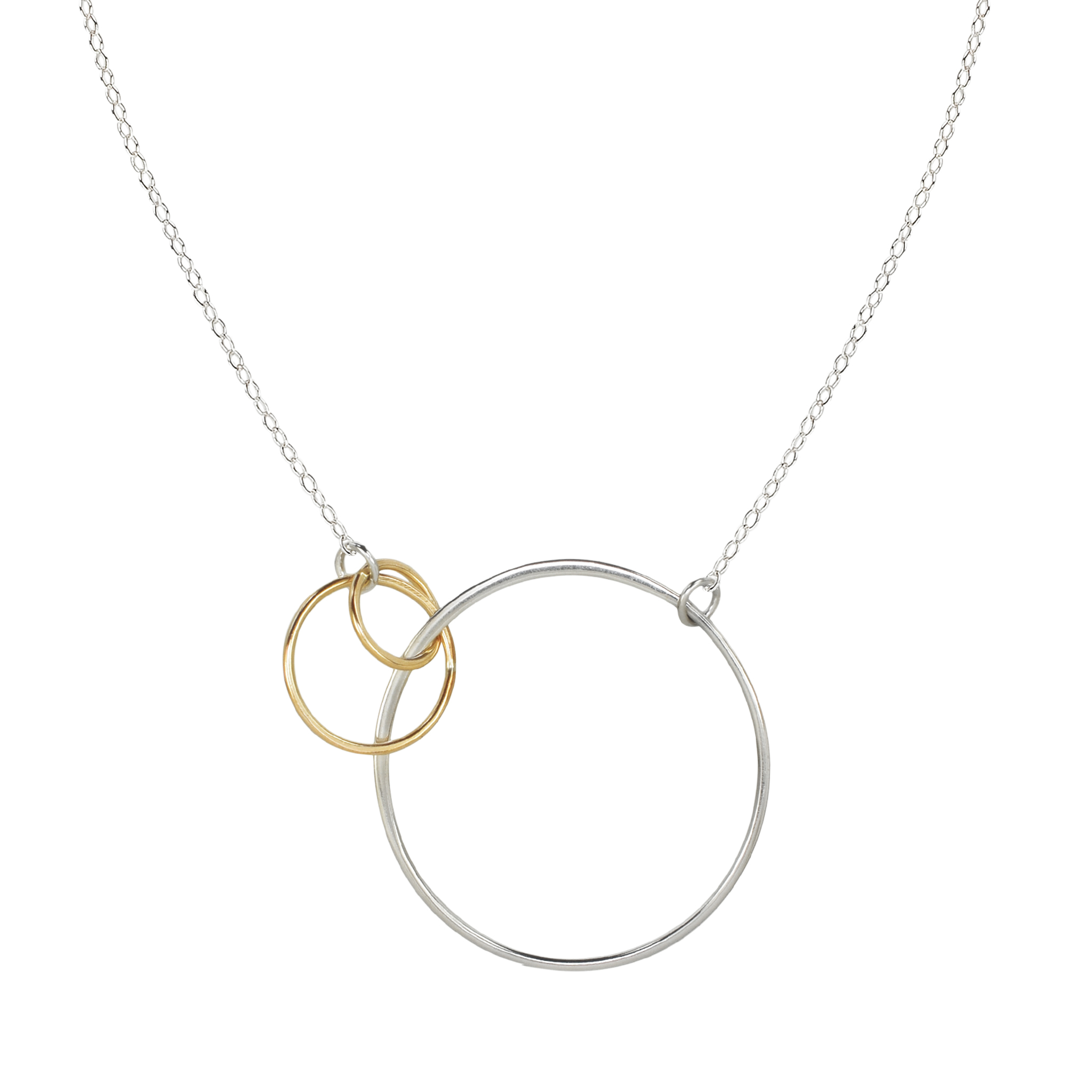 Linked Forever circles necklace in rose gold - Charli Bird