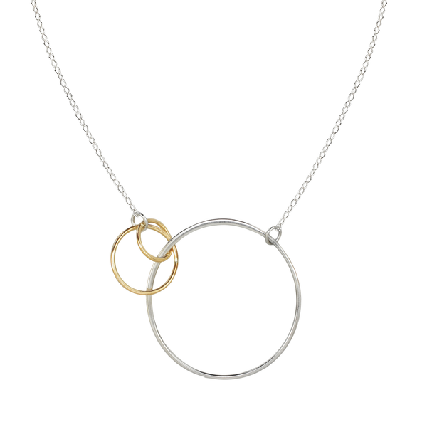 92.5 Mother Daughter Necklace Open Circle Necklace By Luxury Brings, Size:  Adjustable, 10gm at Rs 500/piece in Jaipur