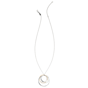Cynthia Large Silver & Gold Five Circle Nest Necklace