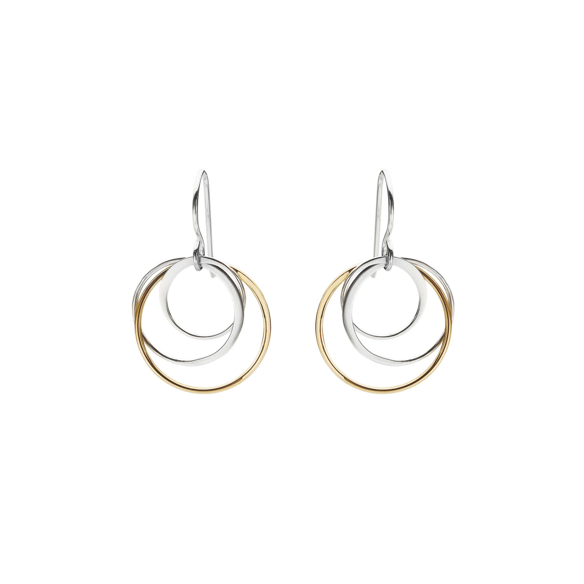 interlinked circle earrings