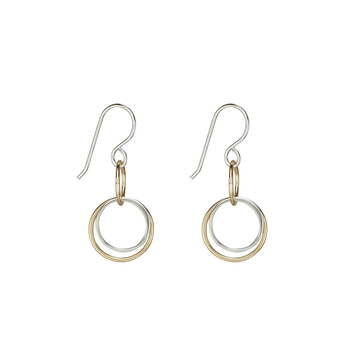 linked circle earrings