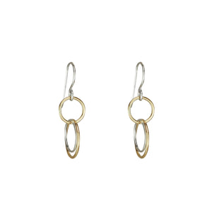 Gold circle hotsell dangle earrings