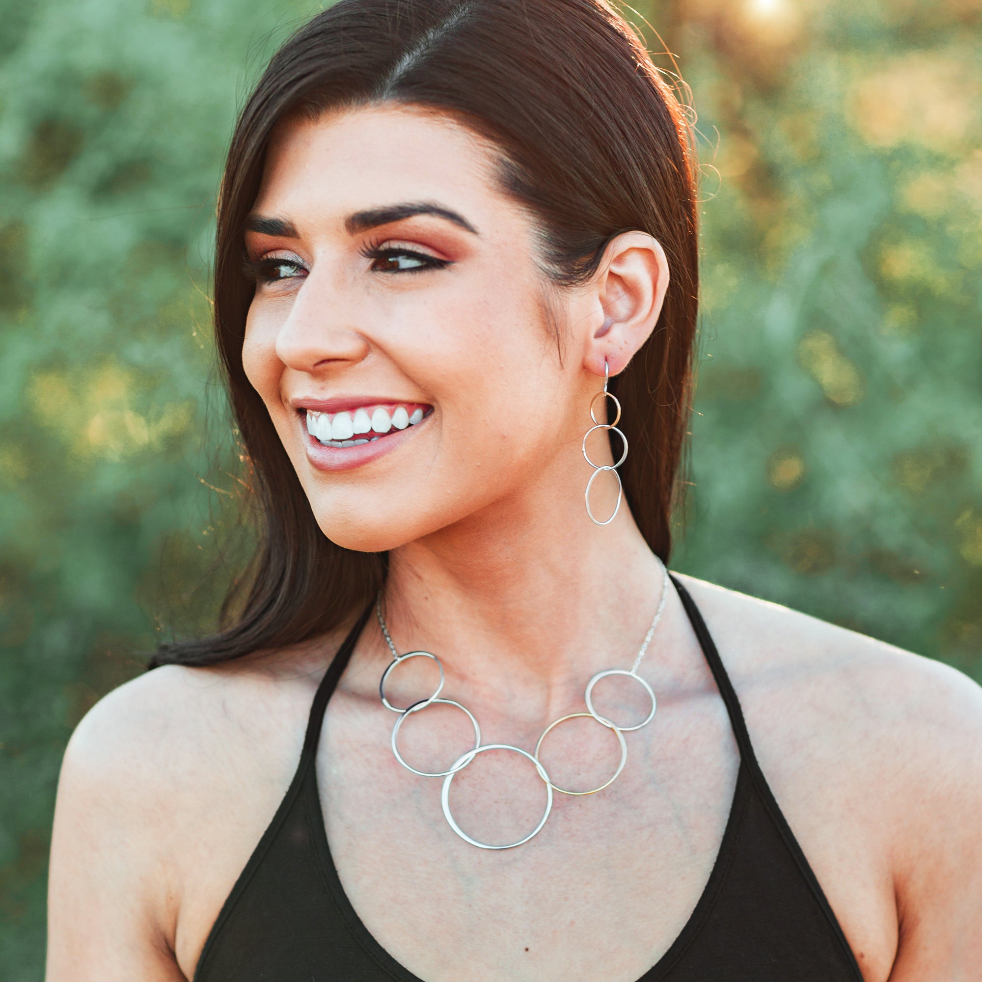 graduated circle earrings