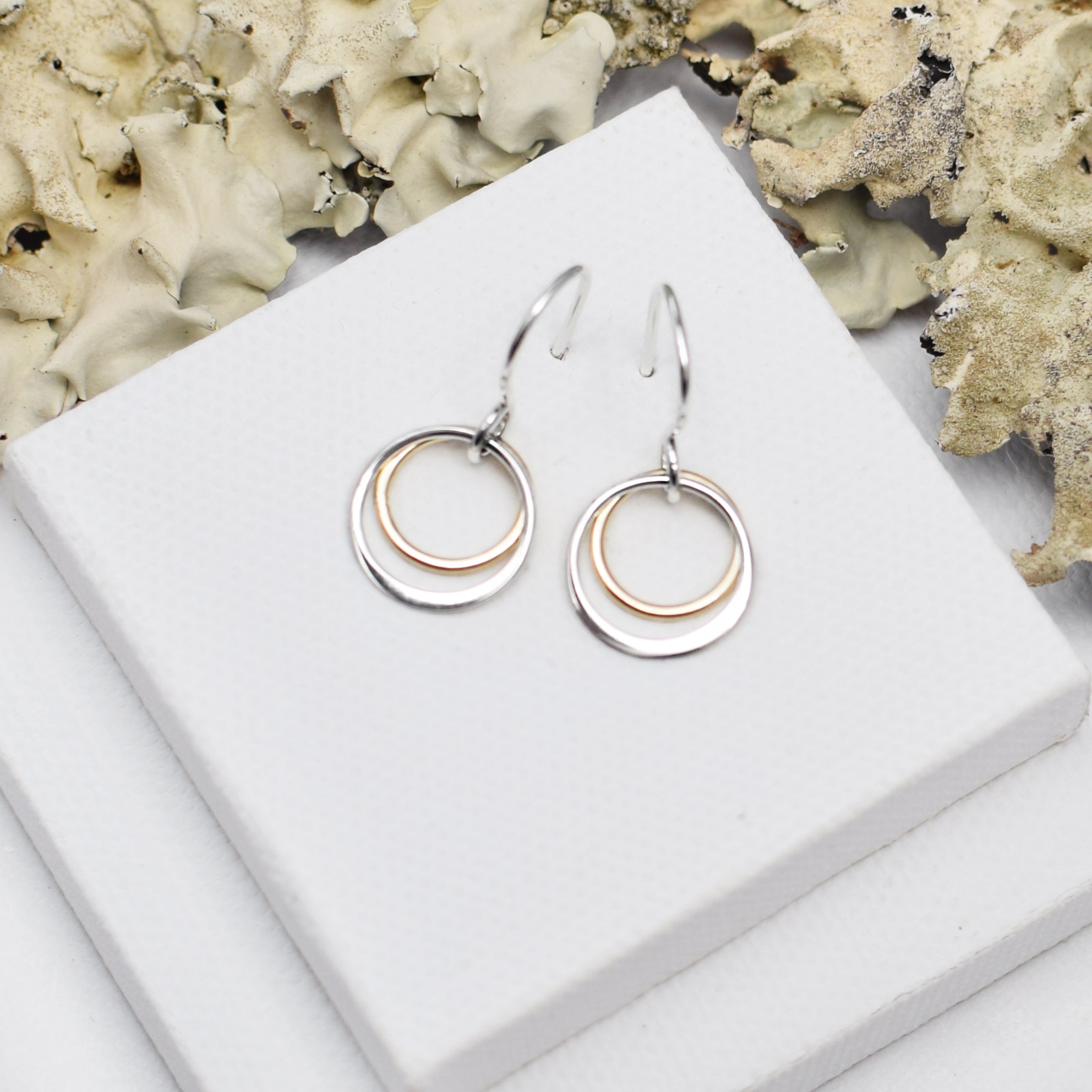 small double circle earrings