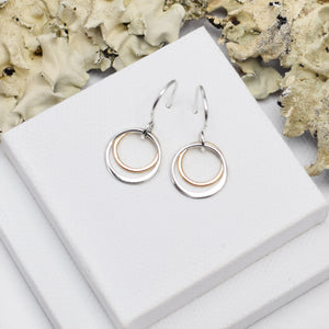 small double circle earrings