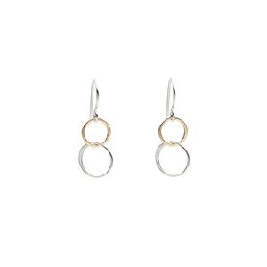 two done dangle circle earrings
