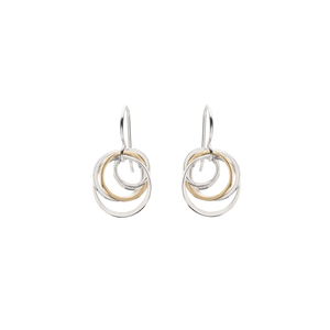 Cynthia Small Silver & Gold Nest Circle Earrings