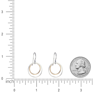 Cynthia Medium Gold & Silver Circle Earrings
