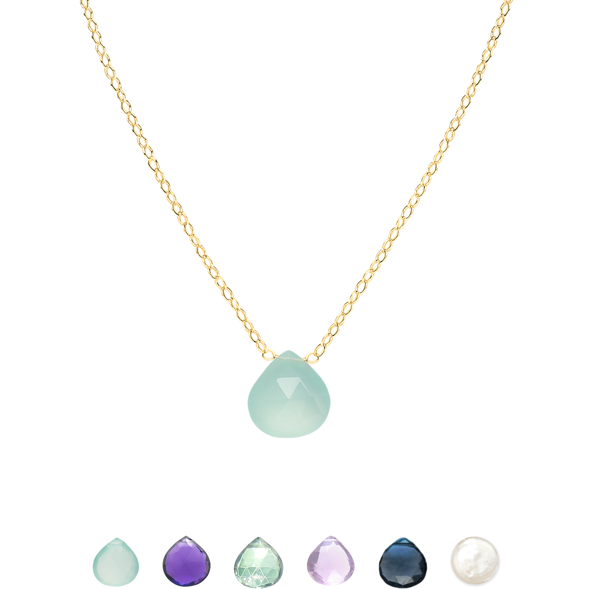 Ella Mini Gemstone Necklace | Lila Clare Jewelry