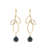 Ella Gold Mini Fuchsia Flower Earrings with Gemstones