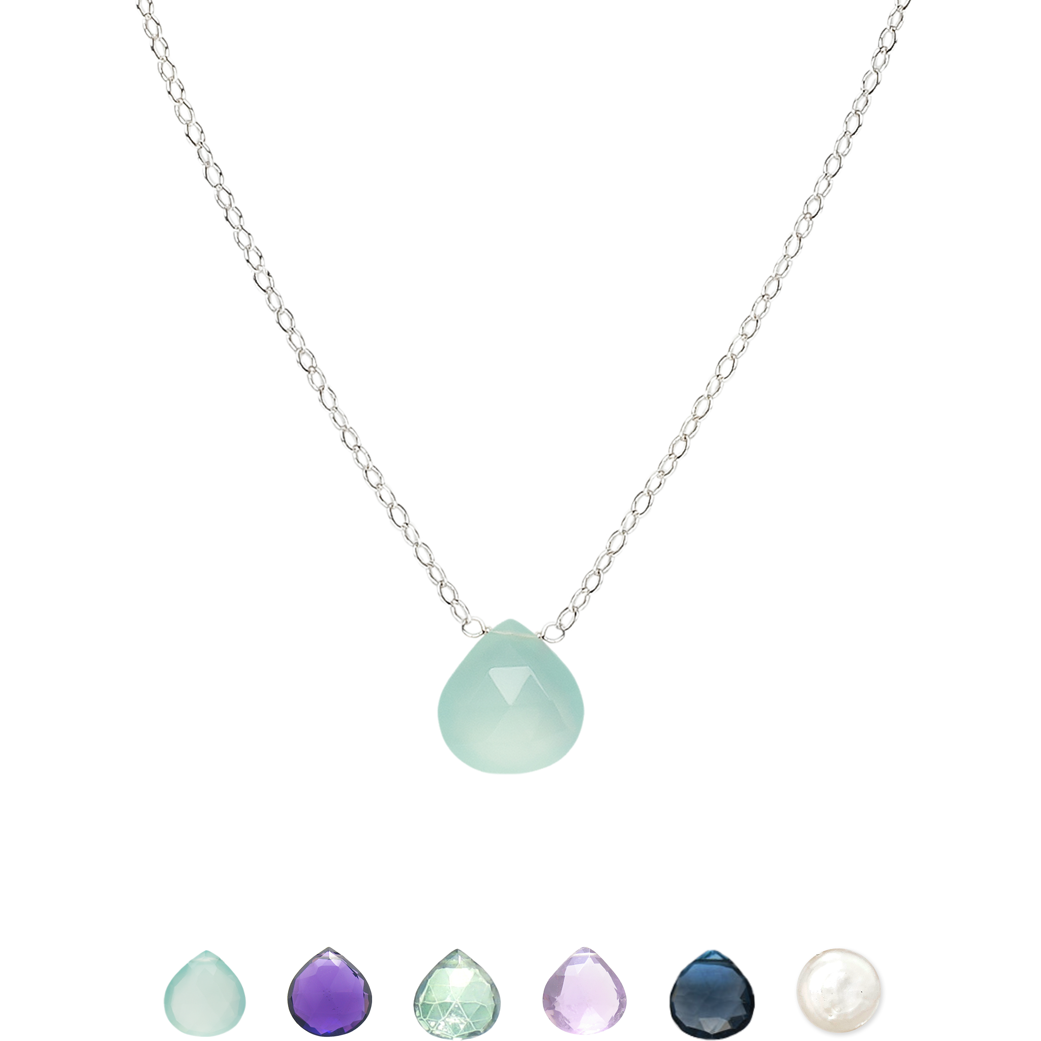 Ella Mini Gemstone Necklace | Lila Clare Jewelry