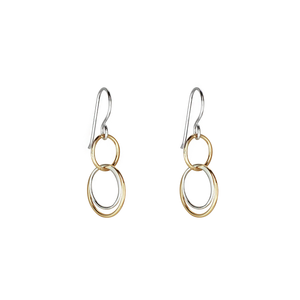 linked circle earrings