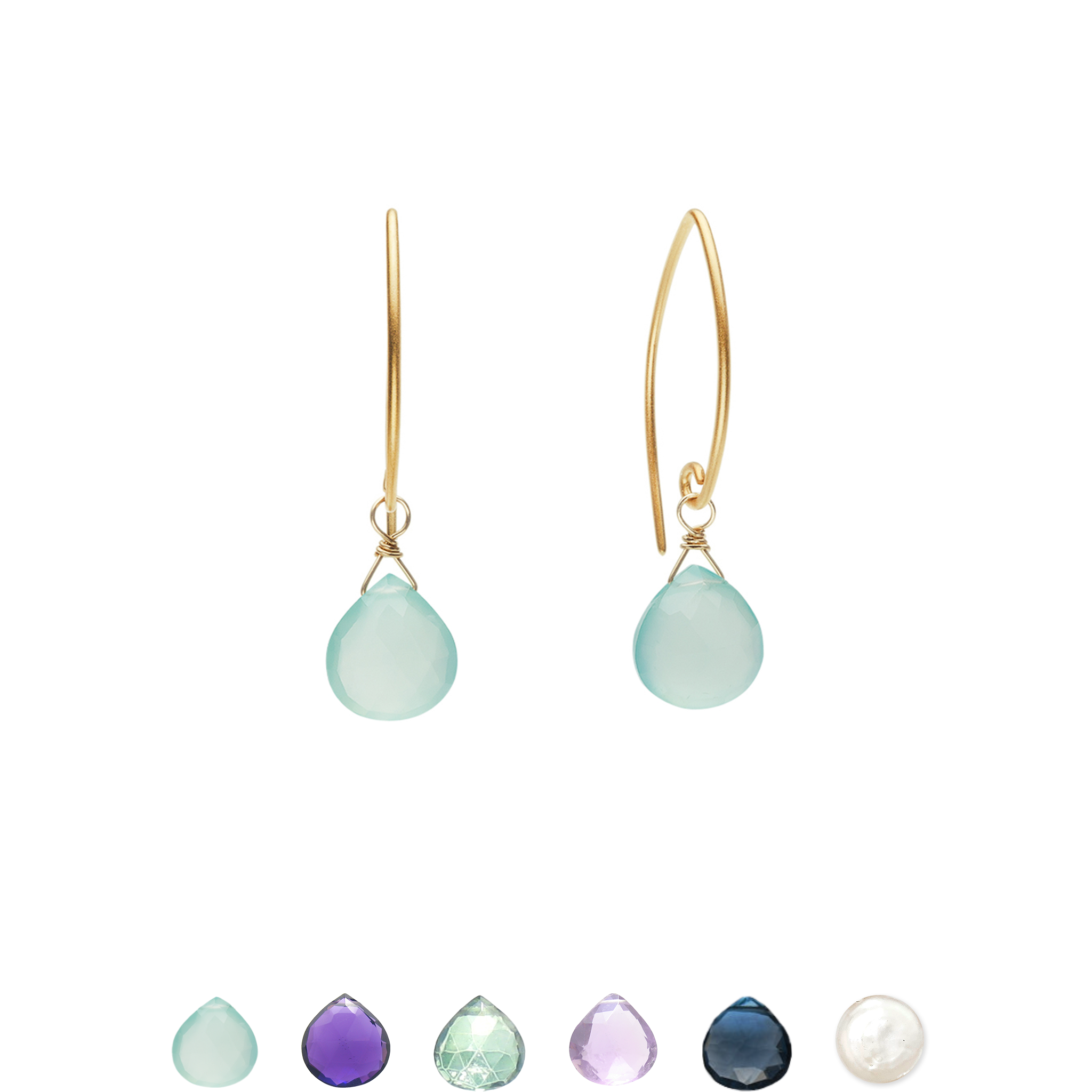 Gem dangle deals earrings