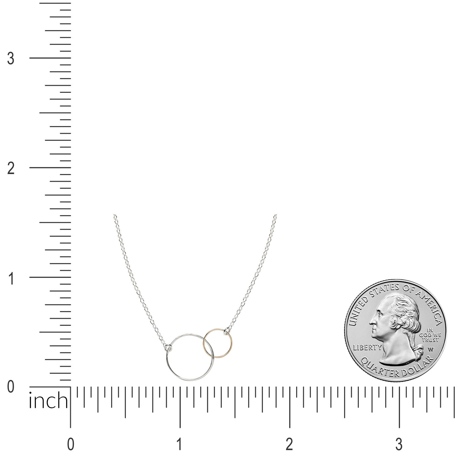 2 Levels Version 21 mm Wide Diamond Heart and Circle Pendant Necklace, –  Sziro Jewelry